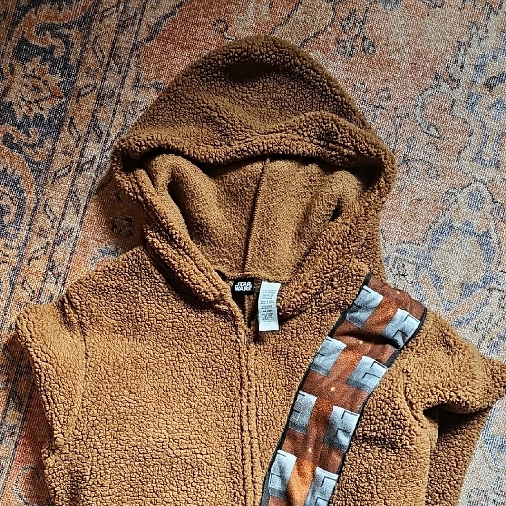 Men's Size Large Star Wars Chewbacca Onesie Pajamas - Picture 2 of 5